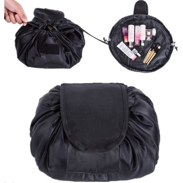 Lazy Cosmetic Bag Drawstring Foldable Cosmetic Bag Travel Storage Box Waterproof Toiletries For Women Girls