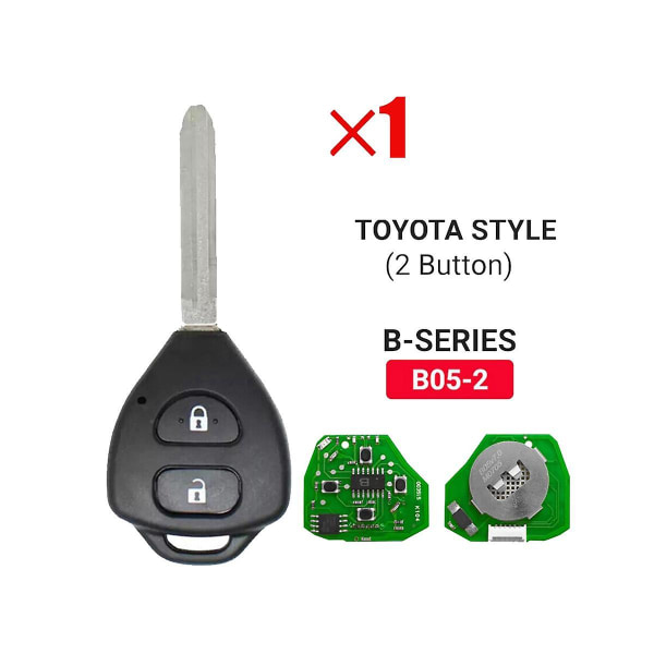 Keydiy B05-2 Fjärrkontroll Bilnyckel Universal 2-knapp för stil för Kd900/-x2 Mini/ Urg200 Program