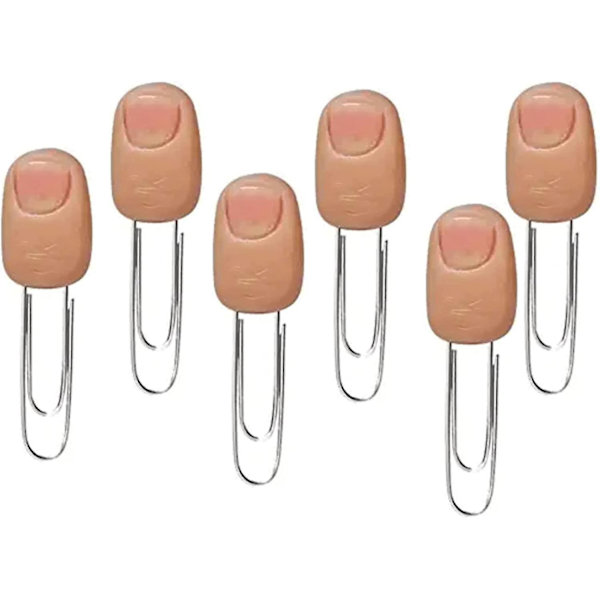 Livagtig kunstig finger papirclips bogmærke, uhyggelige hænder bogmærke, halloween dekorationer til venner familie, harpiks bogmærke horror halloween bogmærke