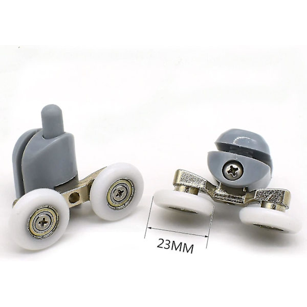 8 Pakke Dobbel Dusj Dør Ruller 23mm Diameter Baderom Reservedeler
