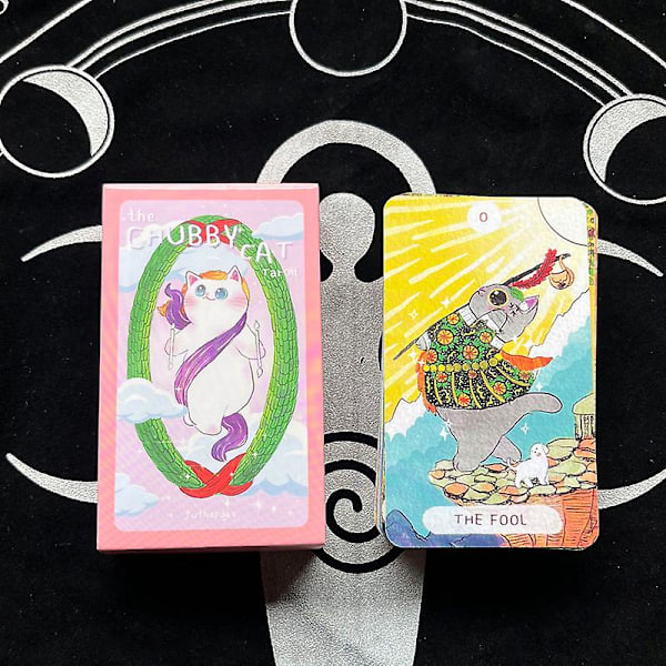 The Chubby Cat Tarot Cards Prophecy Divination Deck Family Party Board Game A
