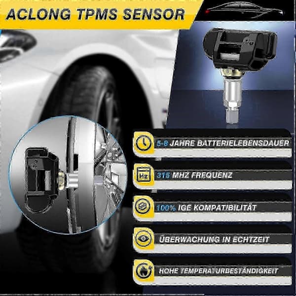 Dæksensor til Mercedes-Benz 433MHZ TPMS RDKS 4x
