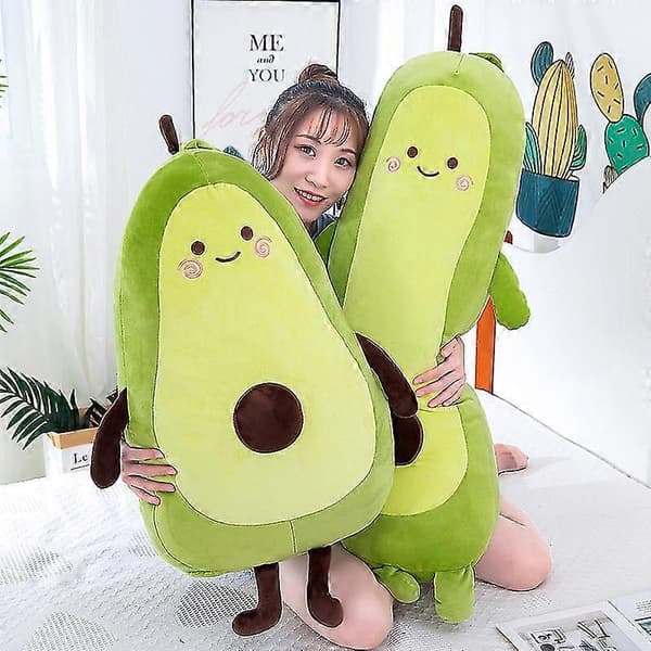 Grøn Simulations Avocado Plyslegetøj Sovende Pude Gave small 50CM