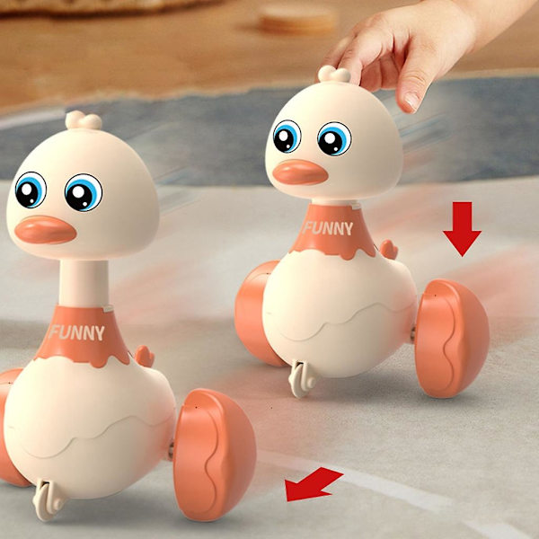 Baby Toy Duck Figur Gaver Trykk Og Gå Med Lyd Dyr Pedagogisk Leker