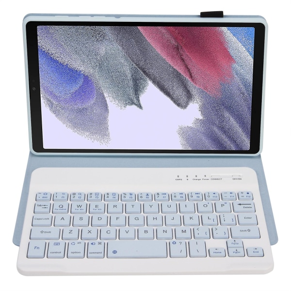 Tangentbord+ case För Samsung Galaxy Tab A7 Lite 8.7 T220 / T225 White Ice Orchid