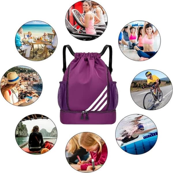 Drawstring Bags, Waterproof Gym Bag for Kids, Large Drawstring Pouch, Athletic Drawstring Backpack for Gym, Unisex PE Bag yellow