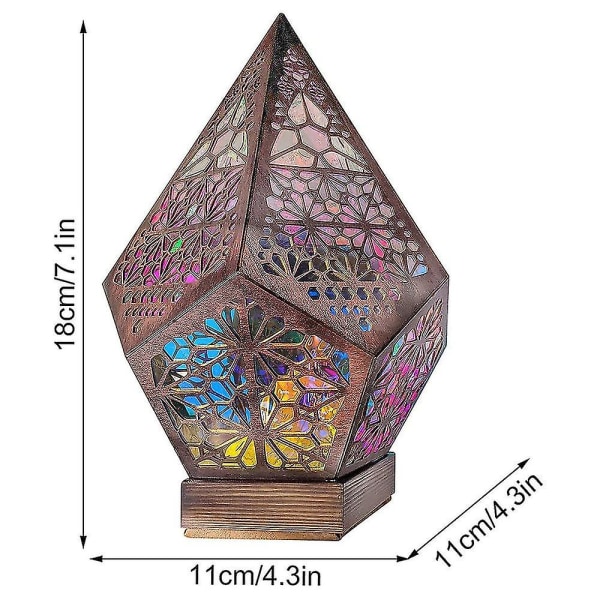 Bohemian Mosaic Starry Sky Floor Projections Lamp Table Bed