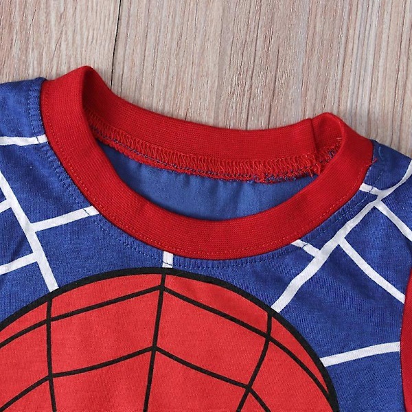 Höst och vinter nya långärmade hemmakläder tvådelade kostymer för pojkar Spider-Man pyjamasdräkter pojkar pyjamas blue 110cm