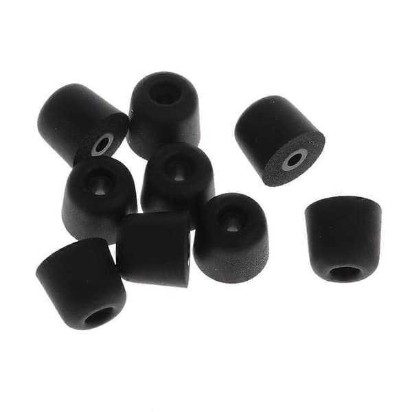 10x 3,0 mm Eard Memory Foam Ørepropper for In-Ear Hodetelefon Svart black