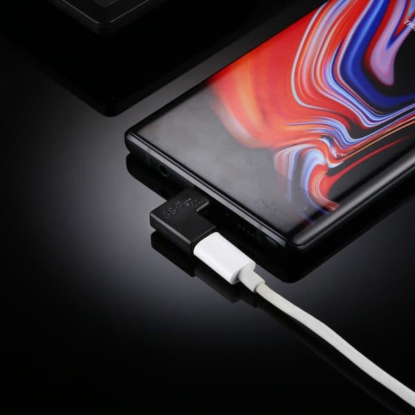 USB-C Hunn - USB-C Hann Adapter 90 Grader Svart size 20