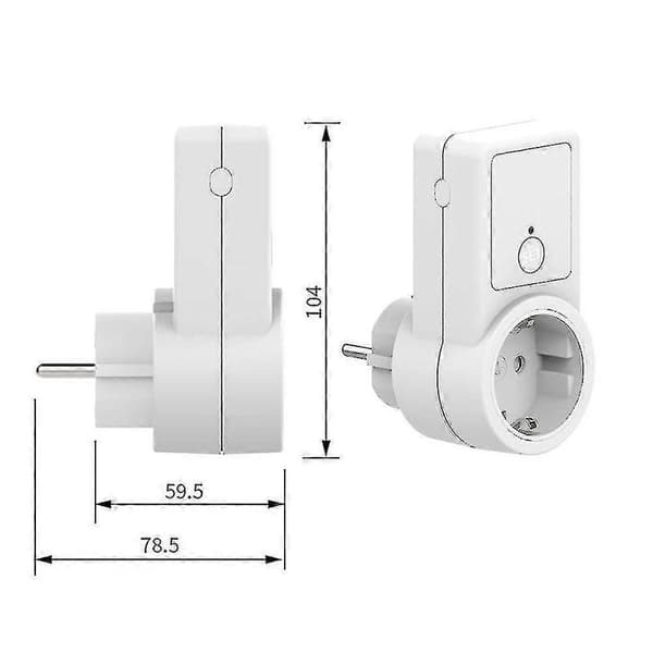 1 stk Trådløs Smart Fjernkontroll Strømbryter Stikkontakt EU-plugg 1PC Remote power socket