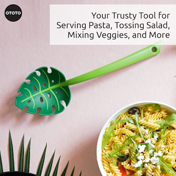 Jungle Spoon Monstera Slev av OTOTO - BPA-fri köksslev Hög värmebeständig nylonslev för matlagning Matlagningsslev för non-stick köksredskap Kitch