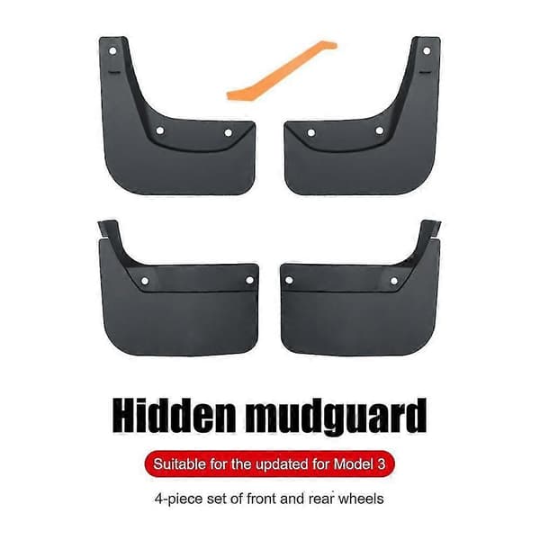 Mudflaps / Sprutskjermer for Model 3 Highland 2024 - Foran & Bak