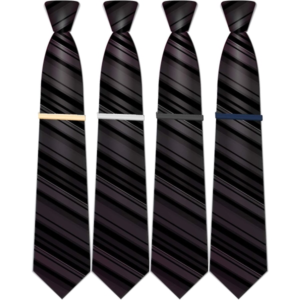 4 stk. slipseklips, slips, stang, slips, til mænd, skinnende kobber, slips, clips til mænd