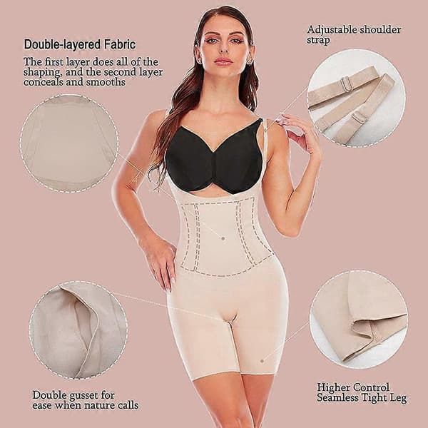 Body Shaper för Kvinnor Magekontroll Slimmande Bodysuit Kroppsformare Complexion L