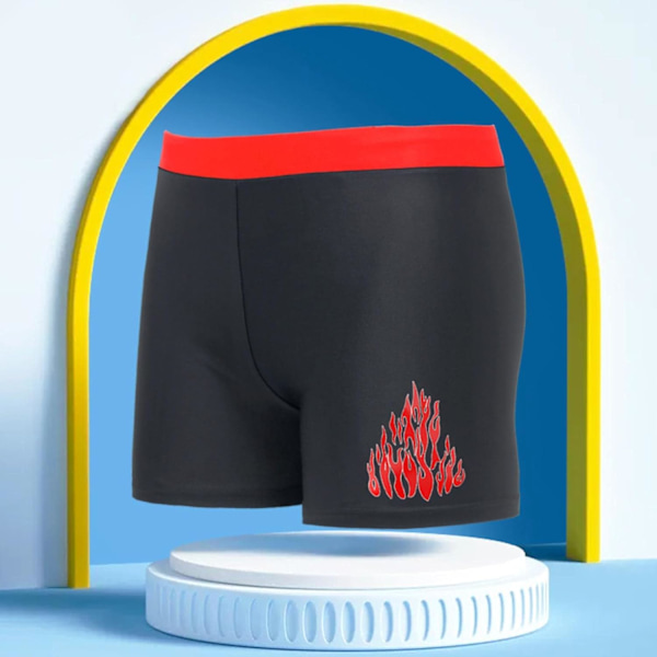 Barnens badbyxor, platta vinklade pojkar medelstora barn badkläder badbyxor solskyddskläder Guard-röd,4XL（45-57kg）