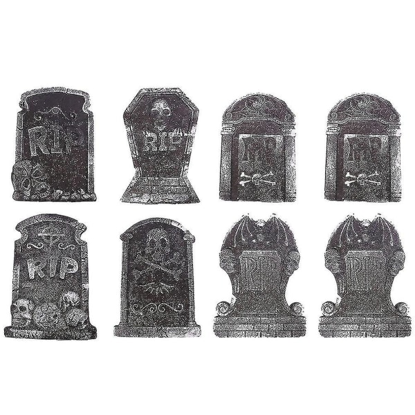 8 kpl hautakivikoristeita kannettava koristeellinen kauhea vaahto Kevyt Halloween hautakivi hautakivi sisustus