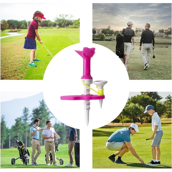 Golf Magnetiske Tees | Høydejusterbare lavfriksjons golftees | 85mm lang golftee, reduser friksjon og side golftees for golfmatte