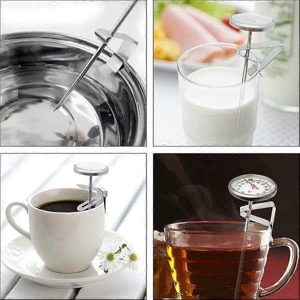 Kaffetermometerklemmer i rustfrit stål til fastgørelse af 18 stk. probeholderklemmer