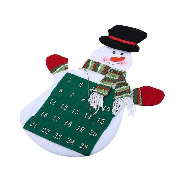 Snemand Julekalender Nedtælling Julepynt Ikke-vævede Stoflommer style2279