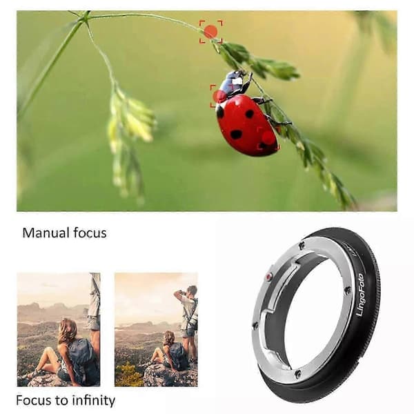 Metall Linseadapterring for Leica M LM L/M-fatning til EOS EF 700D 600D 5D III 6D js
