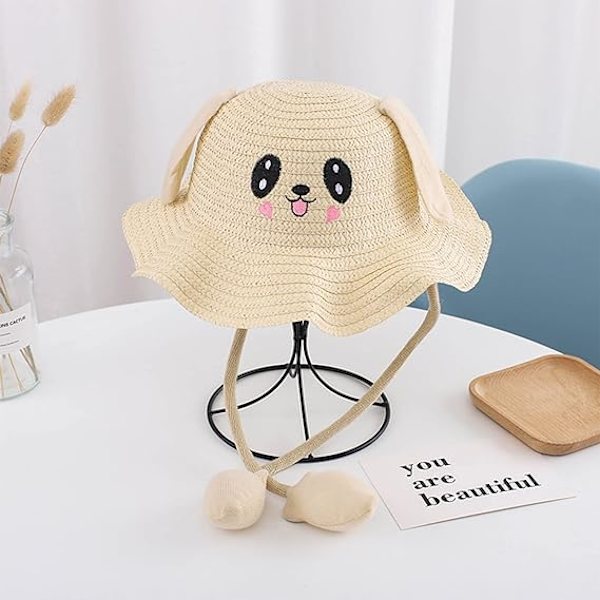 Solhat Sjov Spand Hat Bred Skygge Sommer Solbeskyttelse Hat Børn Sammenfoldelig Strand Cap Sød Fisker Hat UPF 50 Udendørs Solcreme