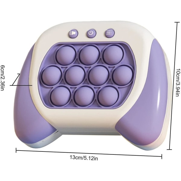 Spelkonsol för tidig utbildning Pop It Fidget Toy Fast Push Game Dekompressionsleksak white purple