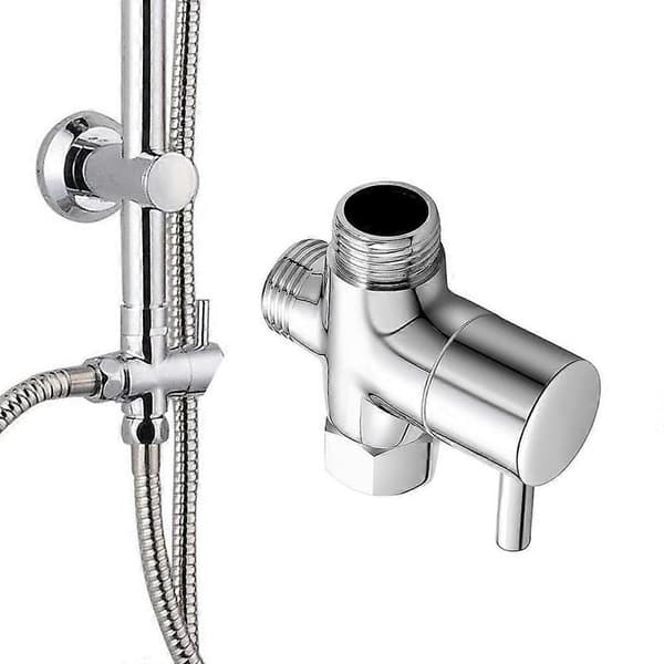 3-vejs solid metal brusearmsomskifter med håndbruserbeslag Silver One Size