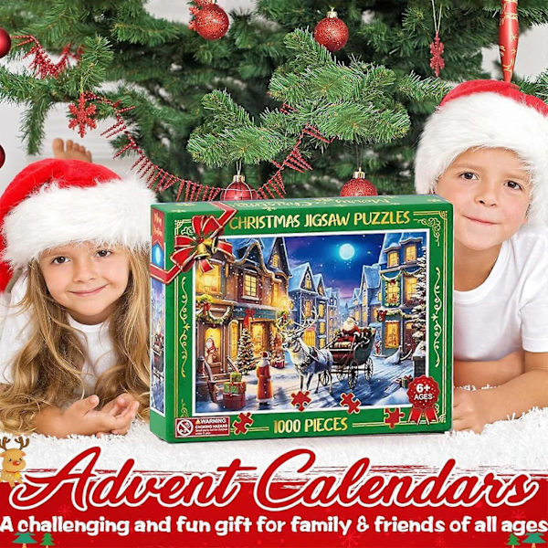 Julepuslespil Tilan Adventskalender 24 dage Julekalender Nedtælling Thanksgiving Julegave S