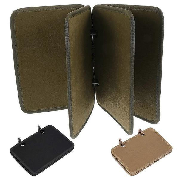 Patch Display Hållare Panel Blädder- Sida Patch Bok Patchar Pärm Organiserare för Militära Kardborremärken, 1 set D- black