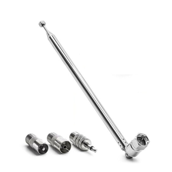 For Bose Wave F-type Radio Antenne Teleskopisk Antenne + 3,5 mm Adapterkontakt