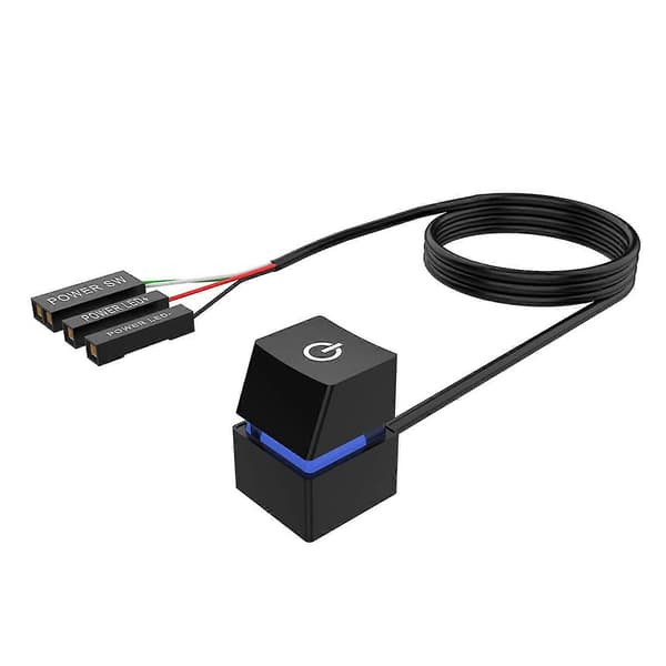 Startknapp Färgglada Ljuseffekter Mekanisk Tangentbordskänsla Mini PC Moderkort Extern Startknapp