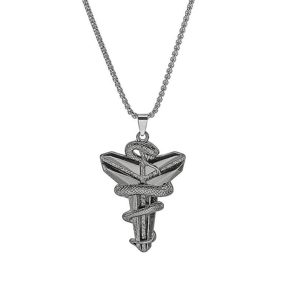 Hip Hop Mamba Ormkors Halsband För Män Kvinnor Rostfritt Stål Hänge Kedja Halsband Smycken Present