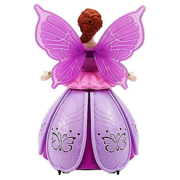 Dansande älva prinsessa ängel flicka robot med ljus och musik dansande docka pink