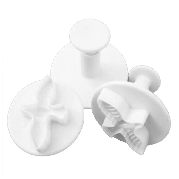 3 st Dove Shape Cupcake Fondant Tårtdekoration Verktyg Plunger Kakformar Kaesi