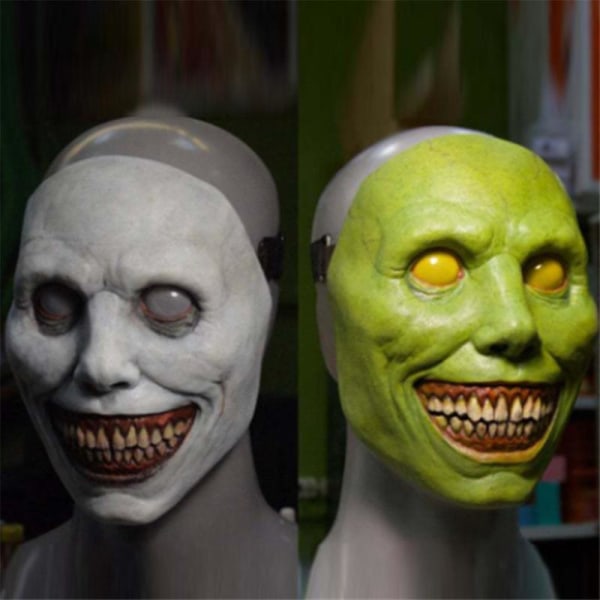 Creepy Halloween Mask, Smiling Demons Cosplay Props, Evil Latex Mask For Halloween Costume Party Prop