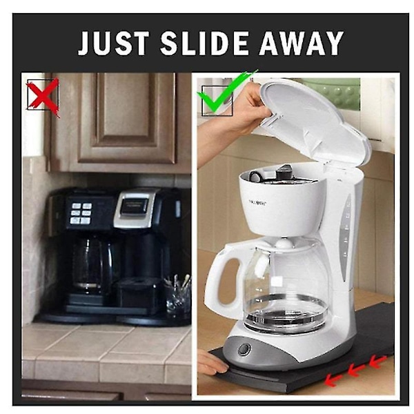 Kaffemaksinmatte Kjøkken Skyve Kaffetray Utvidbar Kaffemakerhyller Kjøkkenhjelper Skyvebrett Fullt Automatisk Kaffemaksintray, Bette