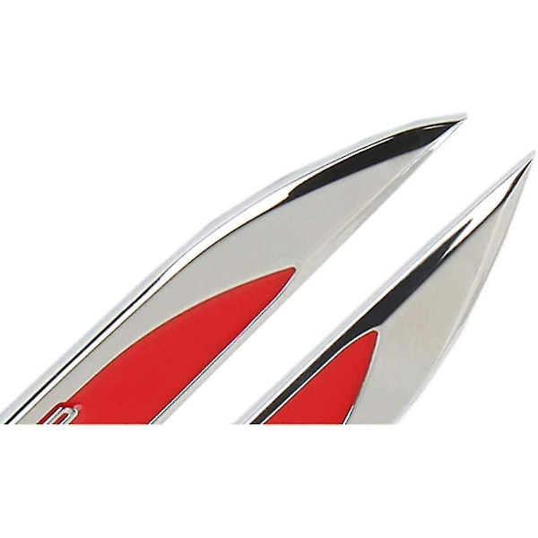 2 stk. 3d bil fender side emblem badge label krom metal klistermærke mærker auto body styling klistermærke til Peugeot 206 207 307 3008 2008 308 408 508 301 208