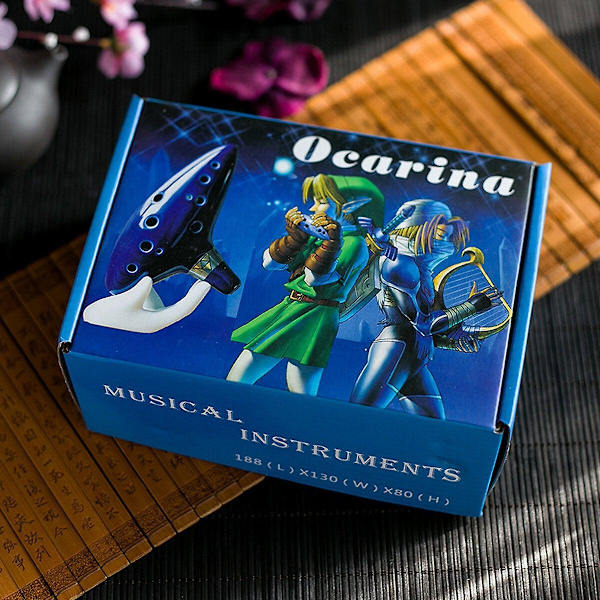 16 Hulls Ocarina Keramikk Alt C Tone Legend of Zelda Ocarina Fargeboks