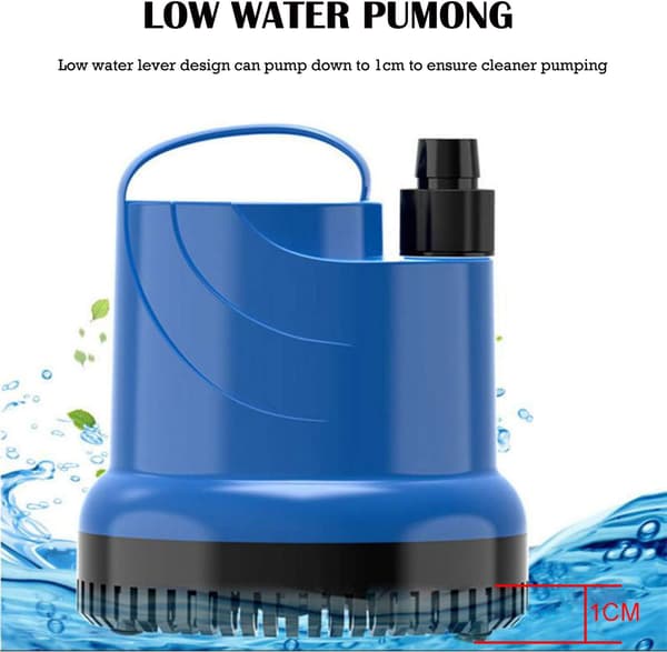 Mini Water Pump Submersible Pump 1500L/H 20W 230V Cellar Vacuum Pump