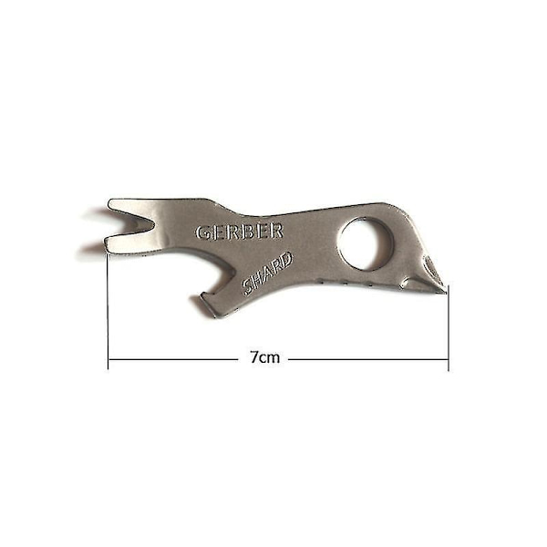 7 i 1 Utomhus Titanium Gerber Survival Shard Nyckelring Multiverktyg