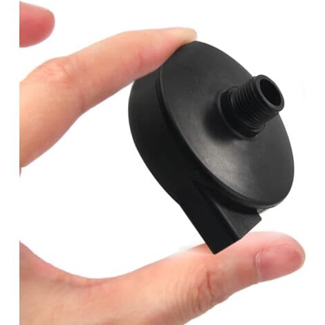 Pakke med 2 luftfiltre - 20 mm gevind - Til luftkompressor - Sort Black