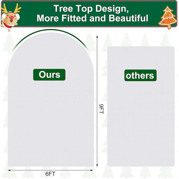 9 X 4 fod opretstående juletræsopbevaringspose - Justerbare juletræsopbevaringsdæksler - ikke-vævet