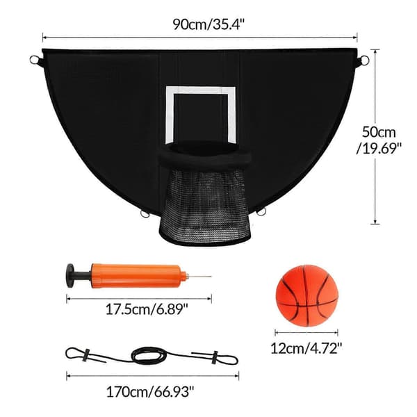 Trampoline Basketballkurv Enkel Installasjon Trampoline Tilbehør