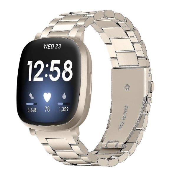 Urrem i rustfrit stål til Fitbit Sense/fitbit Versa 3 Smart Watch