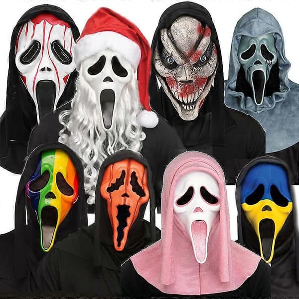 Horror Blødende Voksen Hodeskalle Med Liksvøp Hodeplagg Dead By Daylight The Ghost Face Eldre Scream Masker E