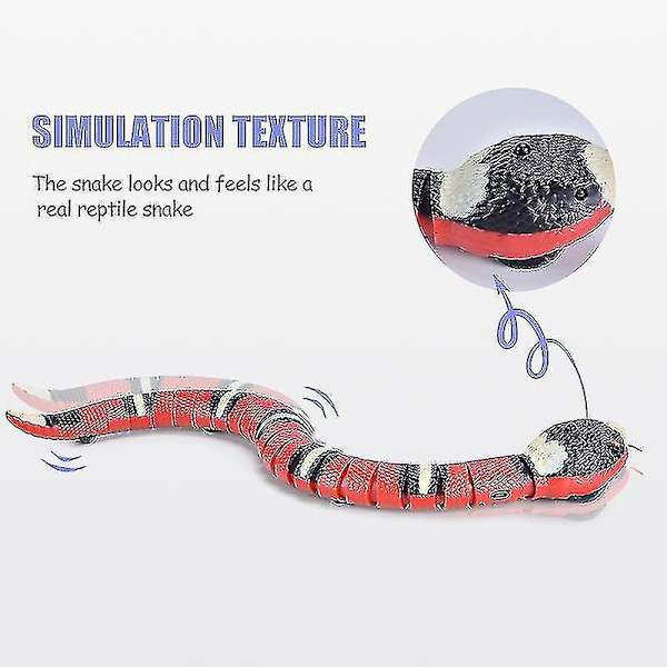 Smart Sensing Snake Cat Toys Elektroniska Interaktiva Leksaker För Katter Usb Laddning