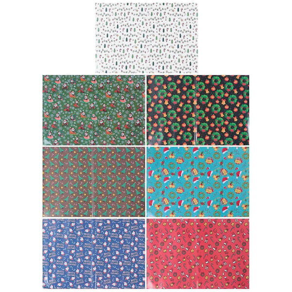 Lyxigt Omslagspapper Jul Omslagspapper DIY Origami Leksaker Presentförpackningsmaterial 7 st