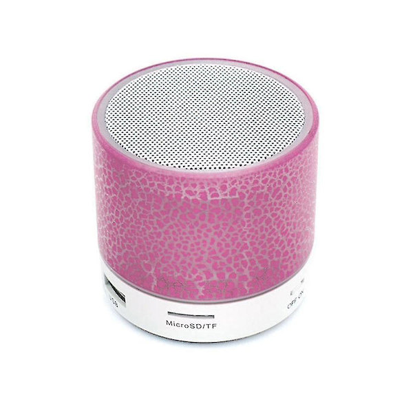 Rosa bärbar Bluetooth-högtalare trådlös ljudlåda lykta surround stereo subwoofer med