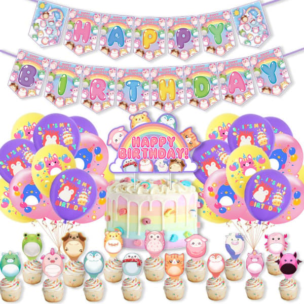 Squishmallows-tema bursdagsfestsett